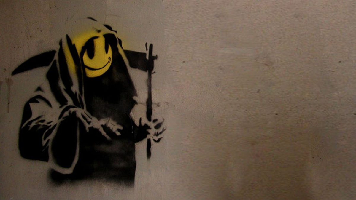 banksy smiley reaper