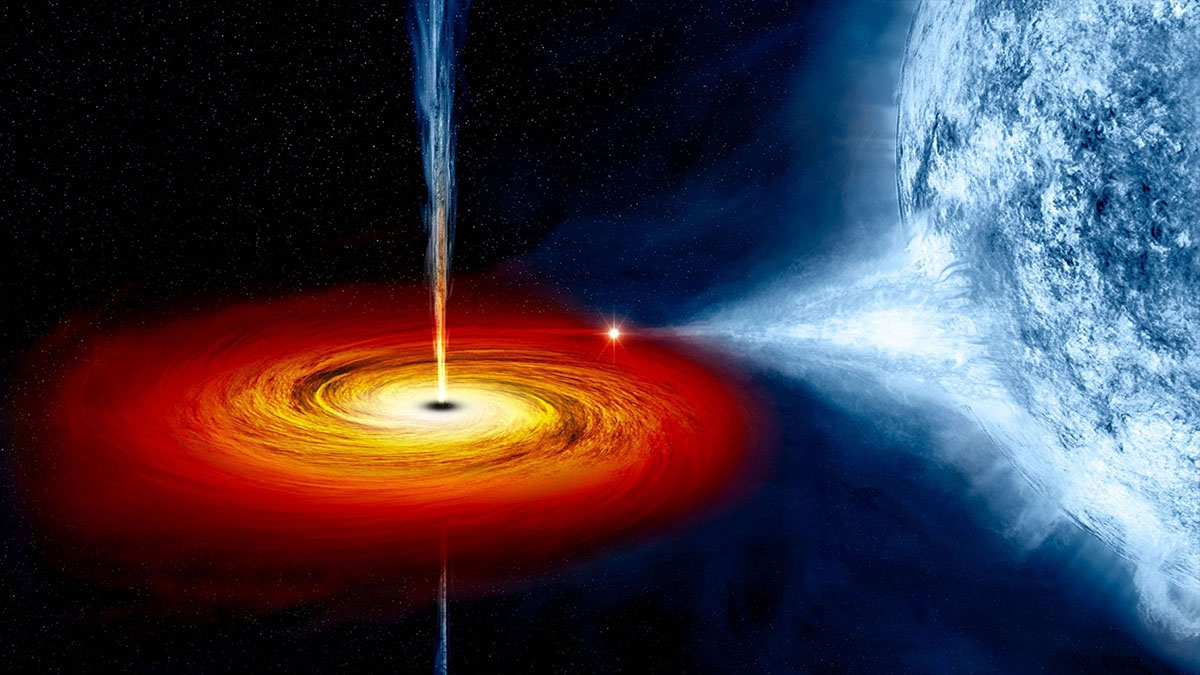 black hole eating star