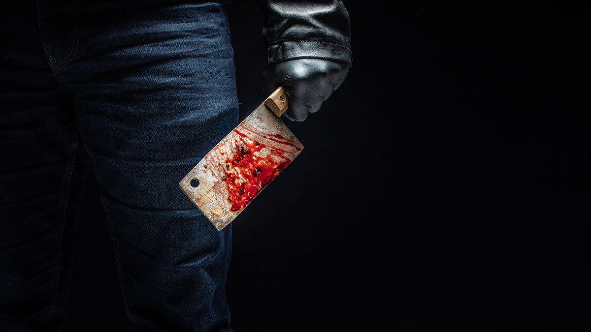 bloody butcher knife