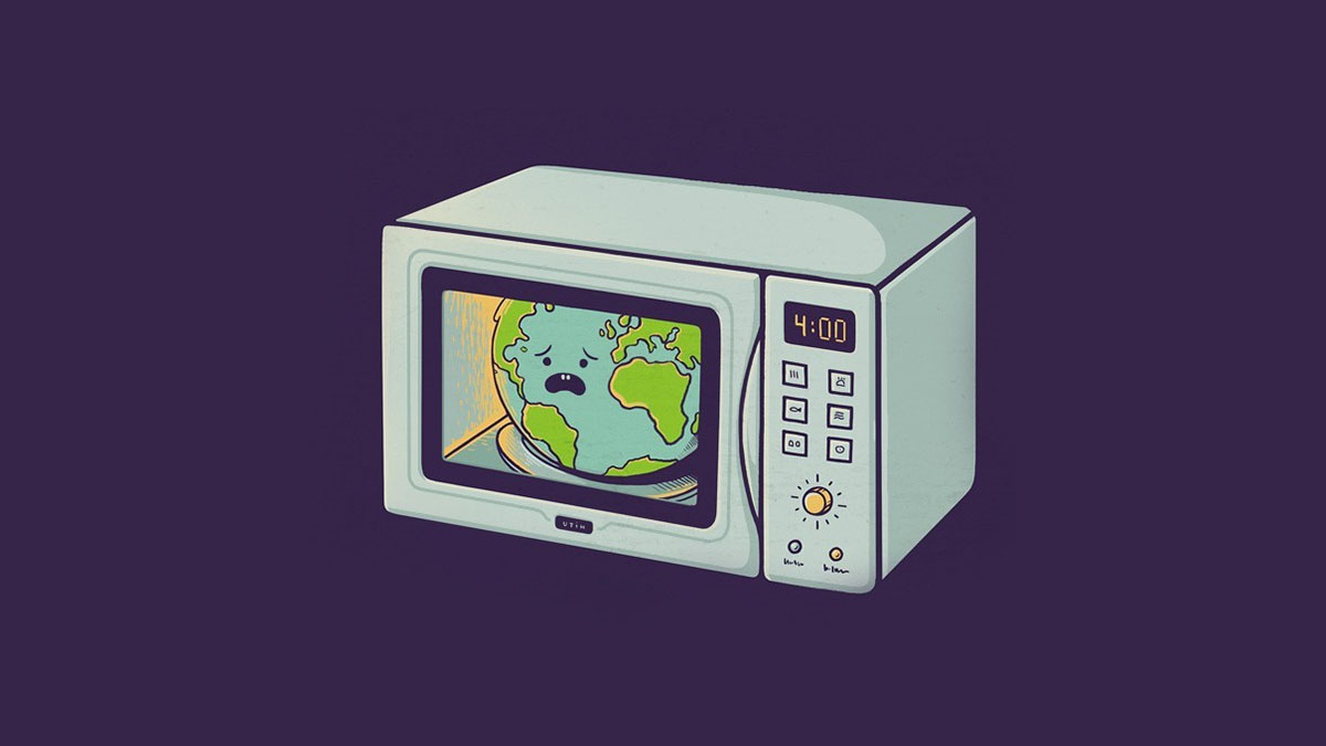 earth in microwave