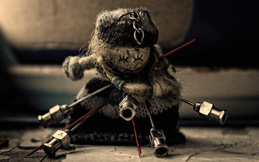 knitted voodoo doll