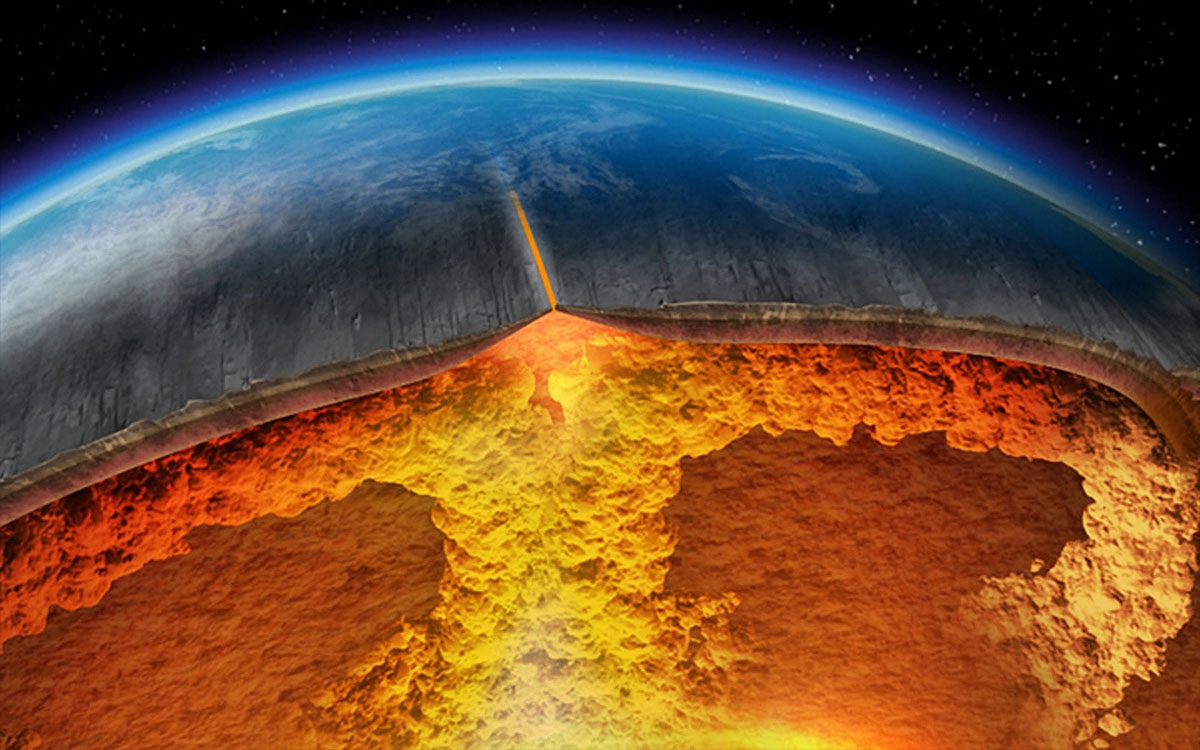 mantle convection at a hotspot