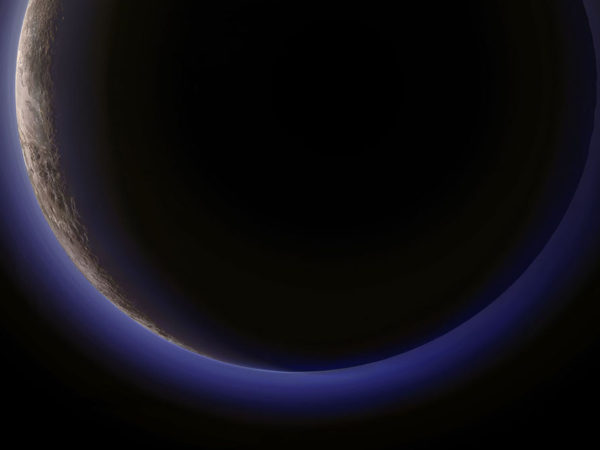 under the hazy blue skies of… pluto?