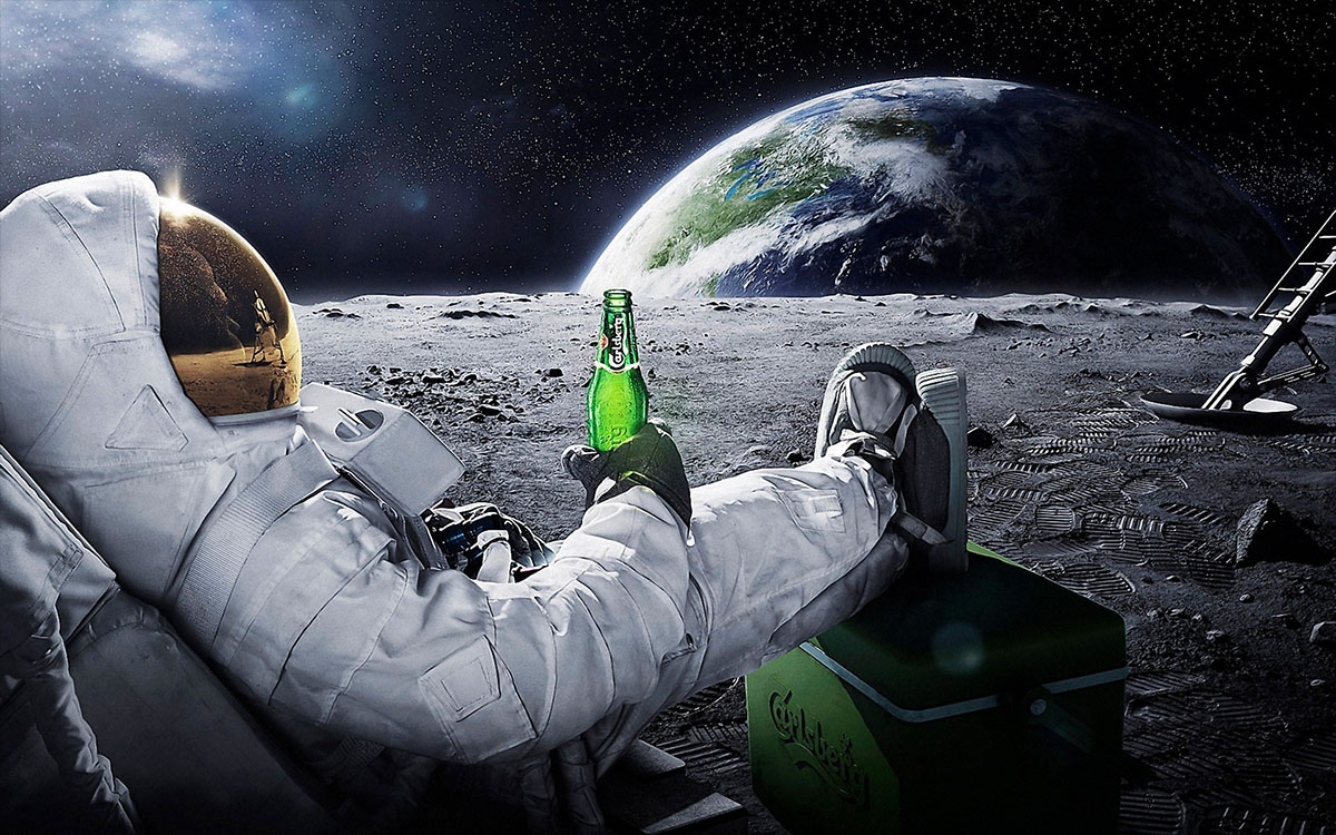 relaxing astronaut