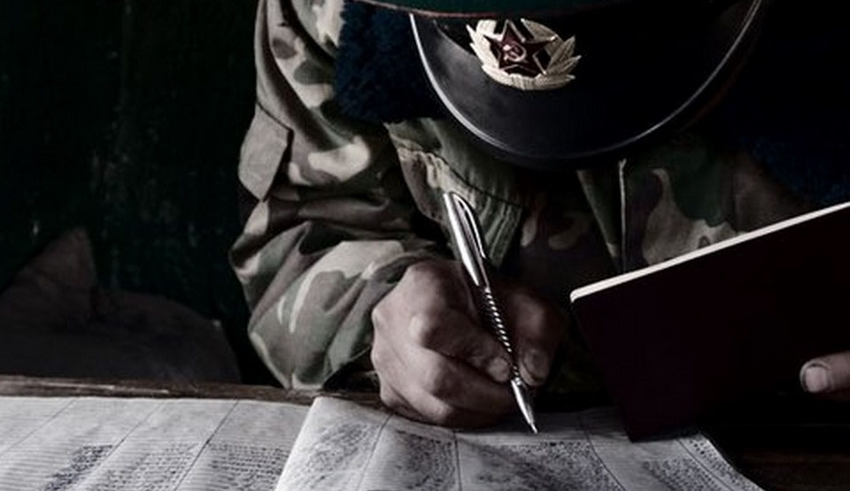 soviet soldier writing