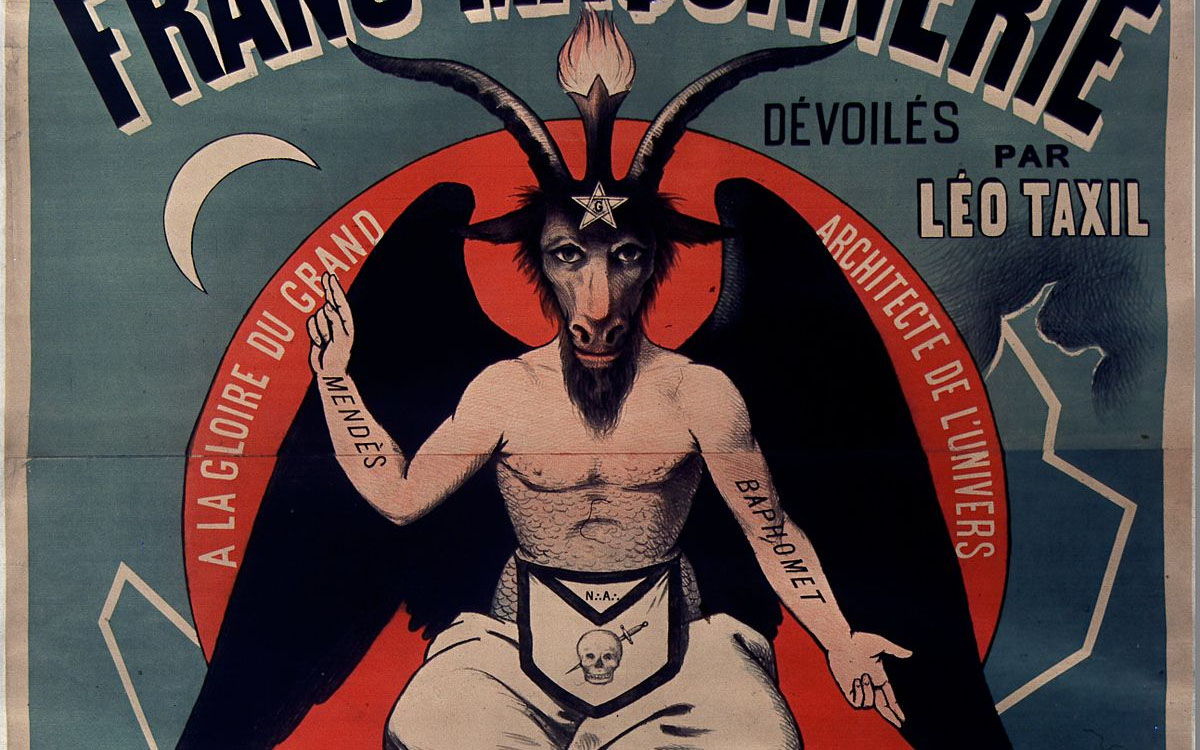 poster promoting leo taxil's satanic hoax book