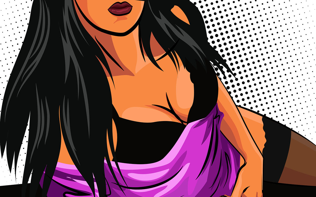 woman in lingerie vector